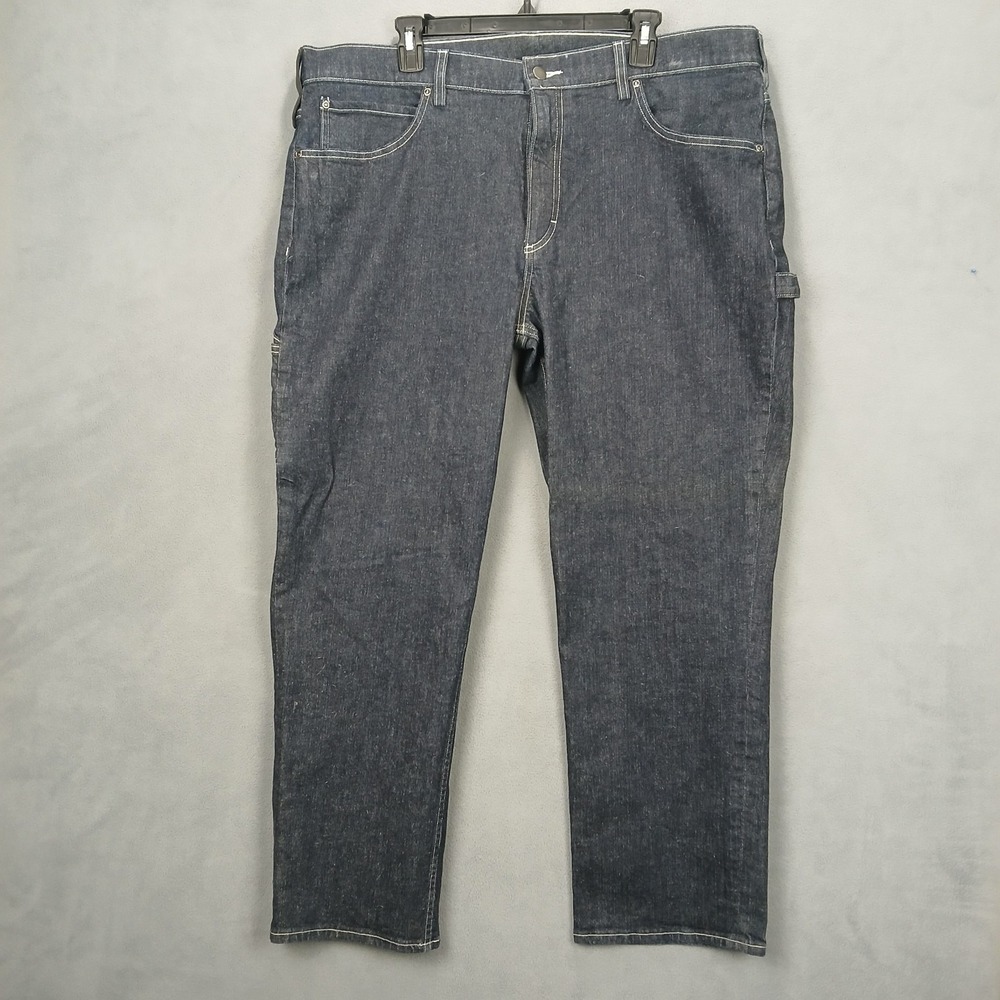 40 Grit By Duluth Trading Carpenter Jeans Men 40x30 Black Denim Stretch Slim Fit